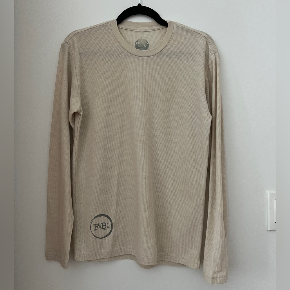 Cream Long Sleeve Men's Shirt